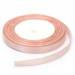 Satin Ribbon for Craft Projects, Fashion Accessories, Party Decor / 10 mm / Pale Pink ± 22 meters