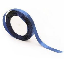 Κορδέλα σατέν 12 mm μπλε σκούρο ~ 22 μέτρα