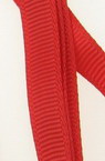Ширит Сатен 10 мм рипс червен -10 метра