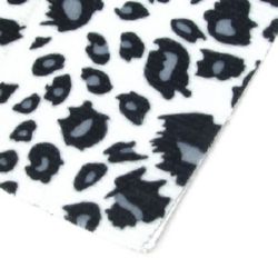 Velour A4 (21x29.7 cm) adhesive leopard right white