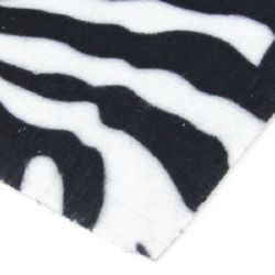 Велур А4 (21x29.7 см) самозалепващ тигров десен бял