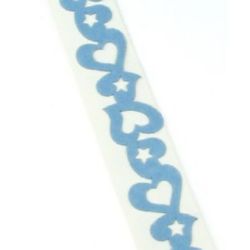 Лента филц 24 мм самозалепваща синя -60 см