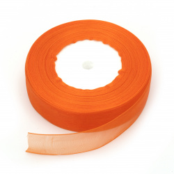 Organza ribbon 25 mm orange -45 meters