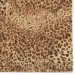 Велур 19x27 см самозалепващ леопардов десен цвят кафяв