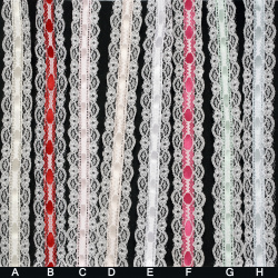 Lace ribbon and satin 25 mm  for Decoration ASSORTE ~ 1.85 meters