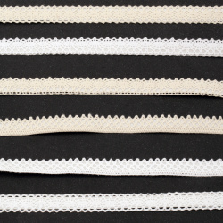 Self-adhesive Tape lace cotton 15 mm assorte - 1.80 meters