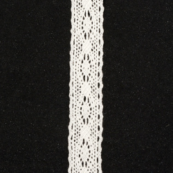 Cotton Lace Ribbon for Decoration, Wedding Clothes, Sewing, DIY Craft Gift Wrap 20mm color cream ~ 1.80m