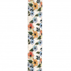 Polyester ribbon 25 mm flower rips -3 meters