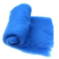 Lână 100% Pâslă pentru textile nețesute 700x600 mm albastru de calitate extra -50 grame