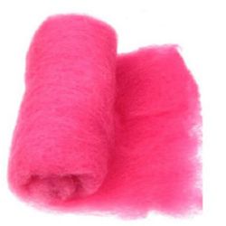 Lână 100% Pâslă pentru textile nețesute 700x600 mm calitate extra roz -50 grame