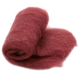 Wool felt merino for non-wovens, for making clothes, jewelry and accessories m 700x600 mm extra quality burgundy -50 grams