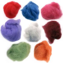 WOOL 100% Felt for making clothes, jewelry and accessories set color -50 grams