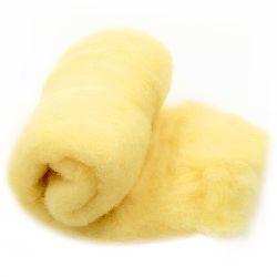 ВЪЛНА Филц мерино за нетъкан текстил жълта -50 грама