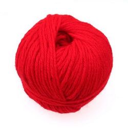 Acrylic Yarn BABA MARTA / Red - 25 grams