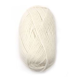 Amalia yarn 100 percent white wool -100 grams