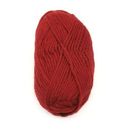 Amalia yarn 100 percent red wool -100 grams