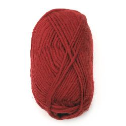 Amalia yarn 100 percent wool dark red -100 grams
