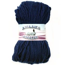 Amalia yarn 100 percent wool blue-100 grams