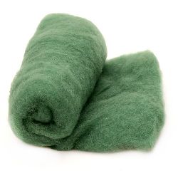 WOOL 100 percent Felt for making clothes, jewelry and accessories700x600 mm green -50 grams