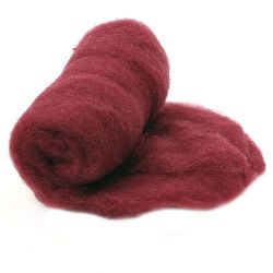 WOOL 100 percent Felt for making clothes, jewelry and accessories700x600 mm burgundy -50 grams