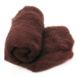 WOOL 100 percent Felt for making clothes, jewelry and accessories700x600 mm brown -50 grams