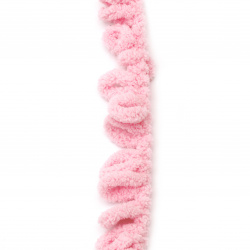 Fluffy Polyester Yarn PUFI / Pale Pink / 100 grams - 9.2 meters