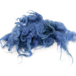 WOOL natural strands blue for Handmade Clothes, Jewelry and Accessories