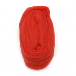 Felting Wool,100 percent MERINO / Red / 2.40 meters - 50 grams