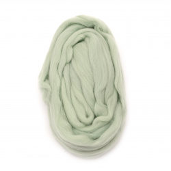 Merino wool ribbon for making hats, clothing accessories and toys pale green 2.40 meters-50 grams