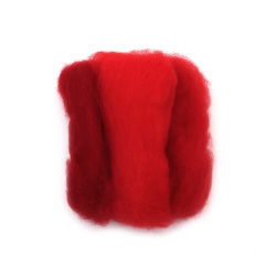 Extra Fine Merino Wool for Felting for Non-woven Fabric, Red Shades - 25 grams