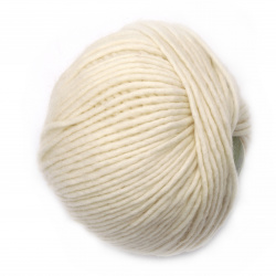 Yarn RILA 60 percent wool 40 percent acrylic white 110 meters - 100 grams