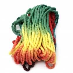 Multicolored Yarn BALKAN: 50% Wool, 50% Acrylic - 65 meters - 200 grams