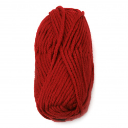 Red Yarn SUPERLANA MEGAFIL: 25% Wool, 75% Acrylic - 55 meters -100 grams