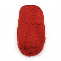 KARMA Yarn, Red, 100% Natural Combed Cotton - 150 Meters, 50 Grams