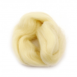 Φελτ μαλλί 100% MERINO φυσικό λευκό -4 ~ 5 γραμμάρια