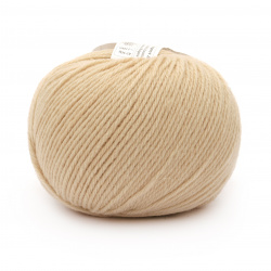 Yarn SIMPLY WOOL 100% merino super cream color 50 grams -110 meters