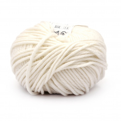 Yarn MERINO PASSION 100% merino wool superwash color white 50 grams -55 meters