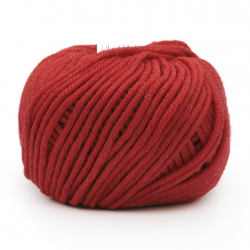 Yarn MERINO PASSION 100% merino wool superwash color red 50 grams -55 meters