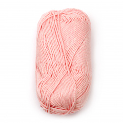 Yarn COTTON QUEEN 100% natural cotton color pink 50 grams -125 meters