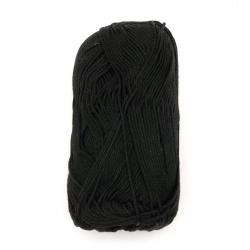 Yarn COTTON QUEEN 100% natural cotton color black 50 grams -125 meters