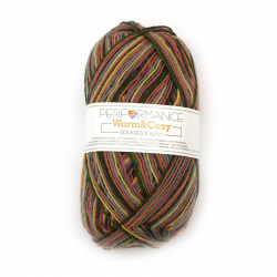 Yarn WARM&COZY - 75% Superwash Wool, 25% Polyamide / Color: Yellow, Pink, Olive / 100 grams - 260 meters