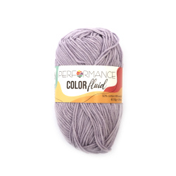 Yarn COLOR FLUID 50% cotton 50% acrylic color light purple 50 grams - 130 meters