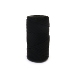 Прежда Ribbon цвят черен 100 % полипропилен -110 метра -250 грама