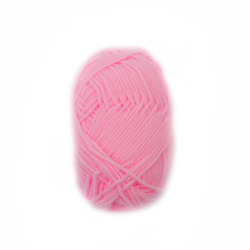 Pink Blended Yarn - 50% Acrylic, 30% Cotton, 20% Milk Cotton, 70m - 25g