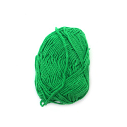 Green Blended Yarn - 50% Acrylic, 30% Cotton, 20% Milk Cotton, 70m - 25g