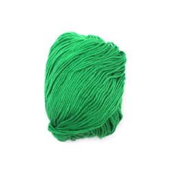 Worsted Yarn: 60% Silk Cashmere, 30% Wool, 10%  Cashmere / Green - 50 grams