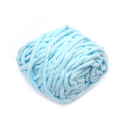 100% Micro Polyester Yarn, Light Blue Color ~ 44 meters - 100 grams