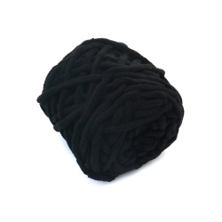 100% Micro Polyester Yarn, Black ~ 44 meters - 100 grams