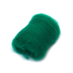Merino Wool Felt Green – 50 g of Natural Fiber for Felting, Handmade Crafts & Eco Textile Art
