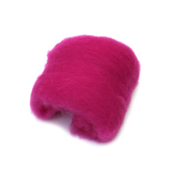 Pâslă Merino LÂNĂ pentru textile nețesute ciclam - 50 grame